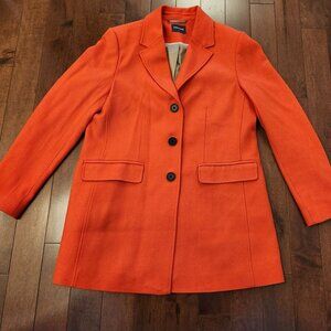 Simons women's long orange blazer jacket in size large